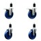 Service Caster 5'' Solid Poly Swivel 1-1/2'' Expanding Stem Caster Set 2 Total Lock Brakes, 4PK SCC-EXTTL20S514-SPUS-2-S-2-112 - alternate 1